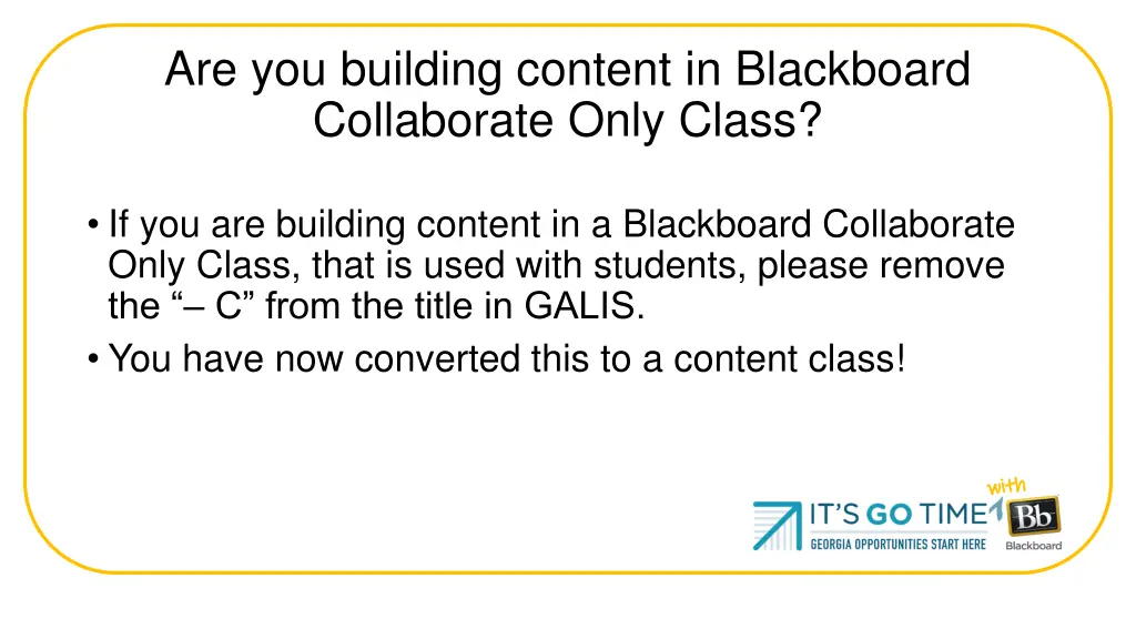 are you building content in blackboard