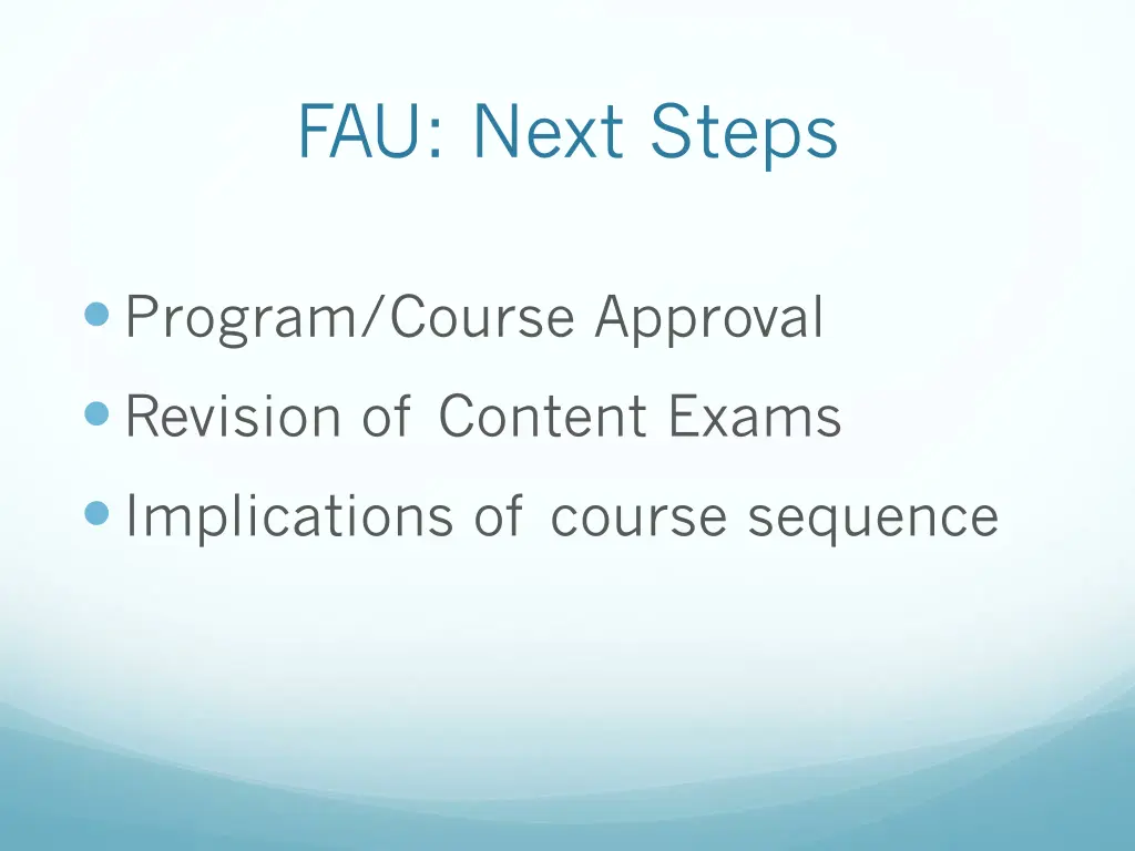 fau next steps