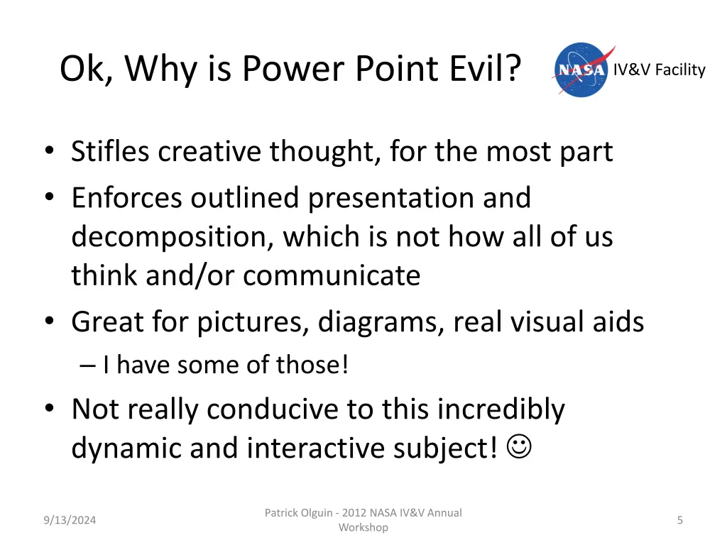 ok why is power point evil