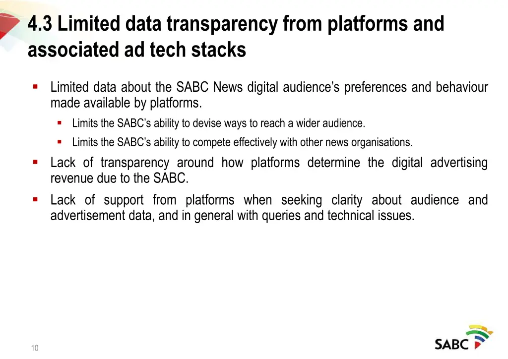 4 3 limited data transparency from platforms