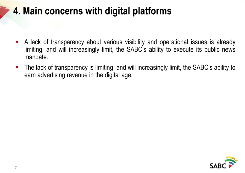 4 main concerns with digital platforms