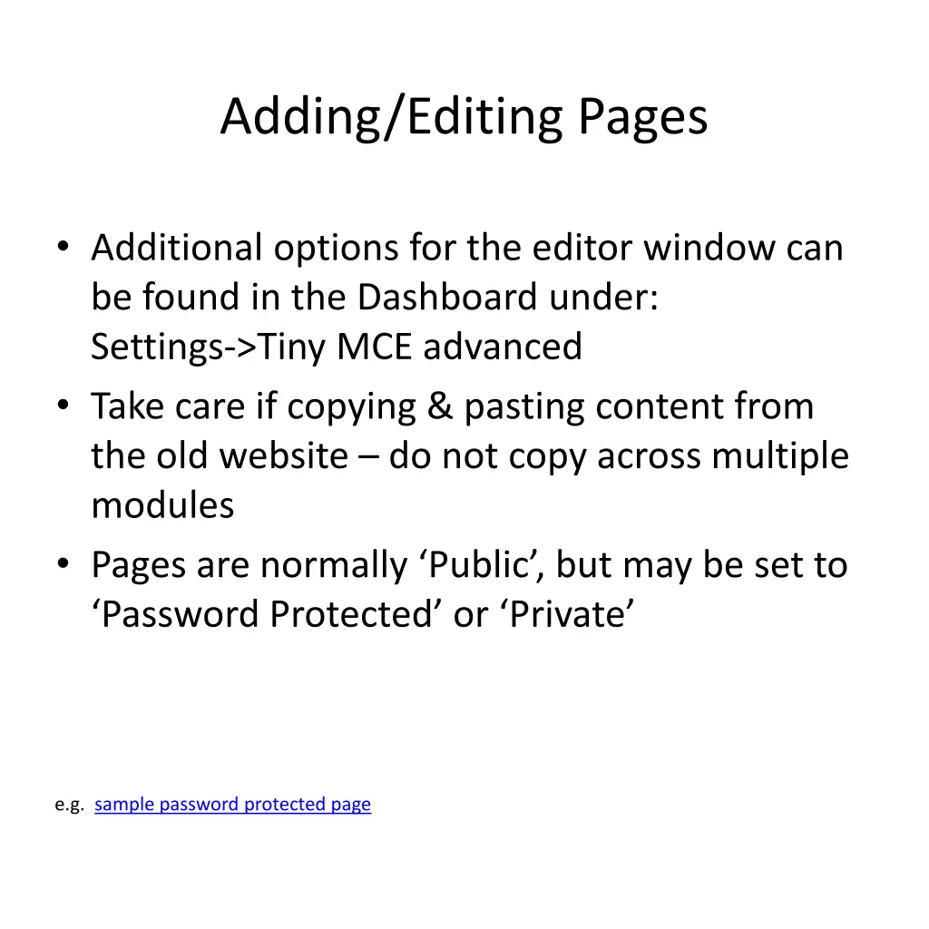 adding editing pages 1