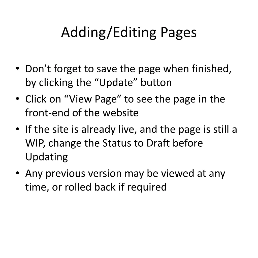 adding editing pages 2