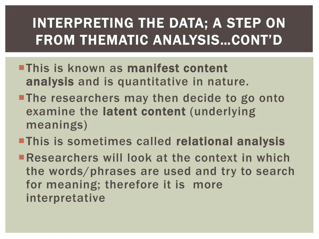 interpreting the data a interpreting the data 1