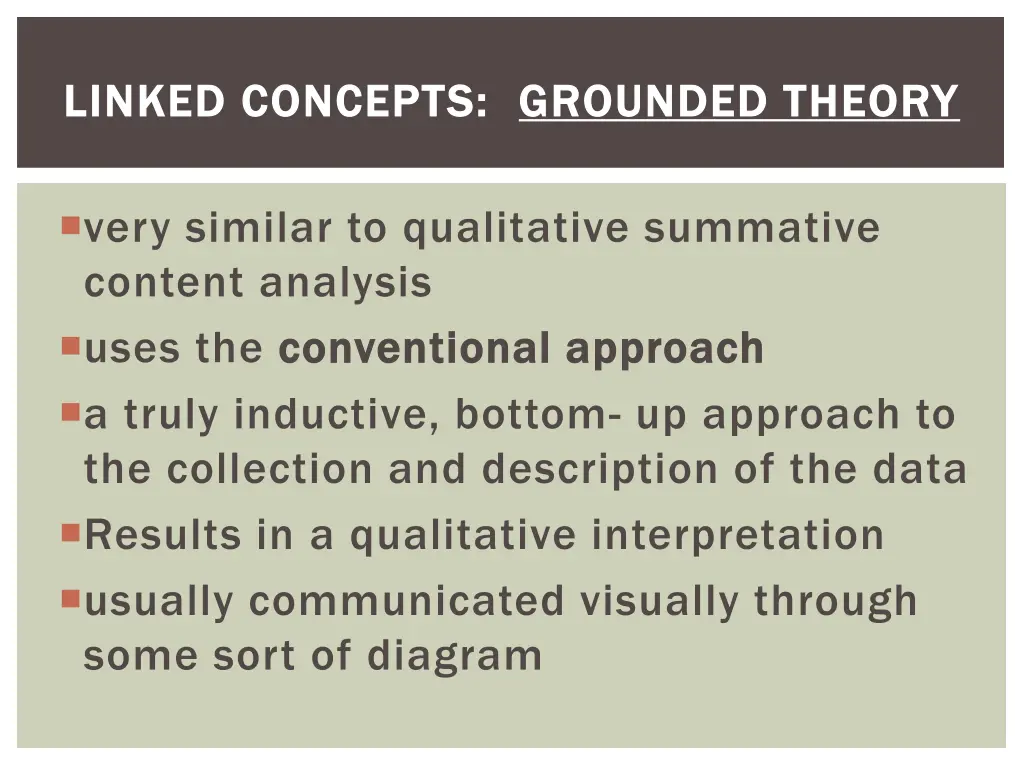 linked concepts linked concepts grounded theory