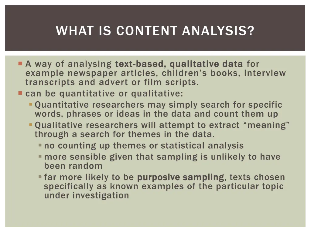 what is content analysis