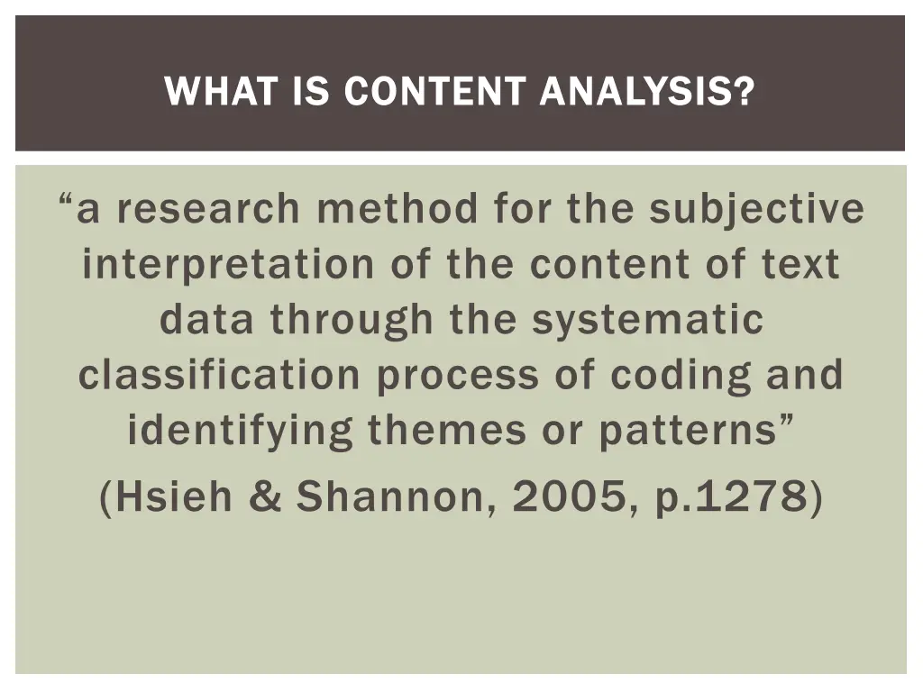 what is content analysis what is content analysis