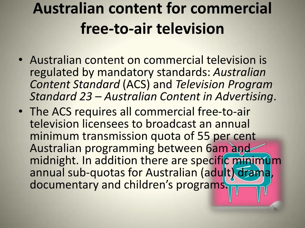 australian content for commercial free