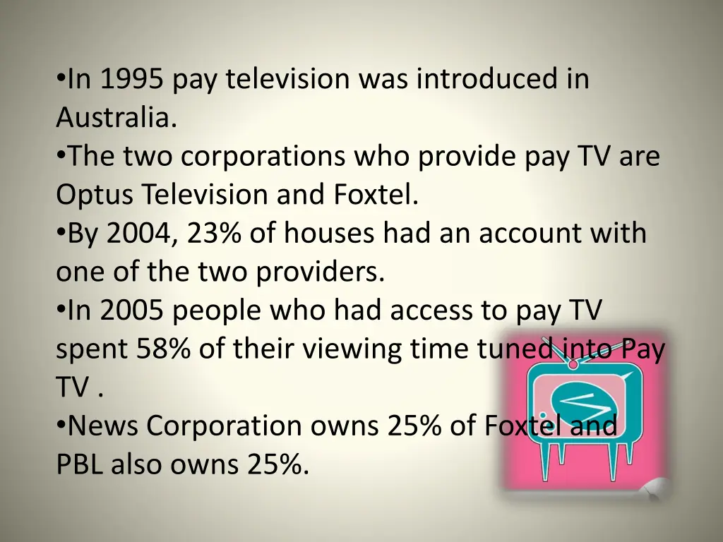 in 1995 pay television was introduced