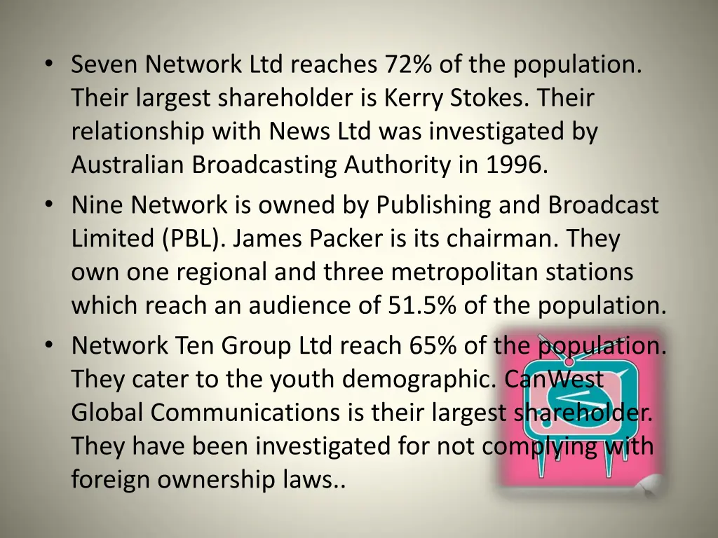 seven network ltd reaches 72 of the population