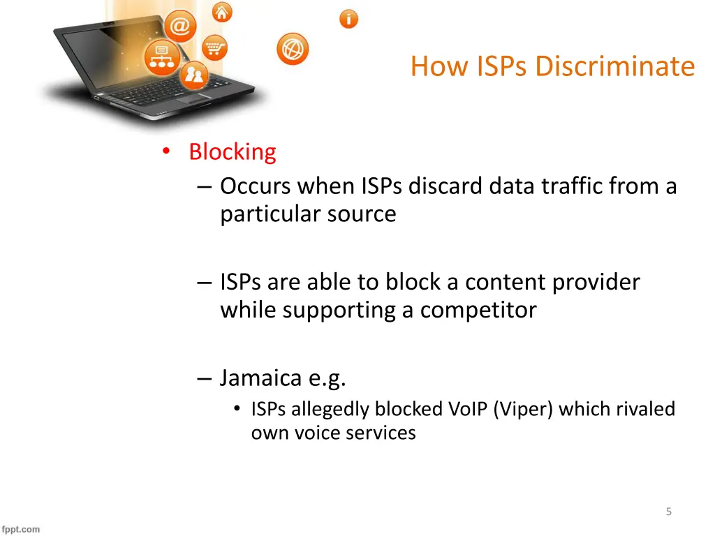 how isps discriminate