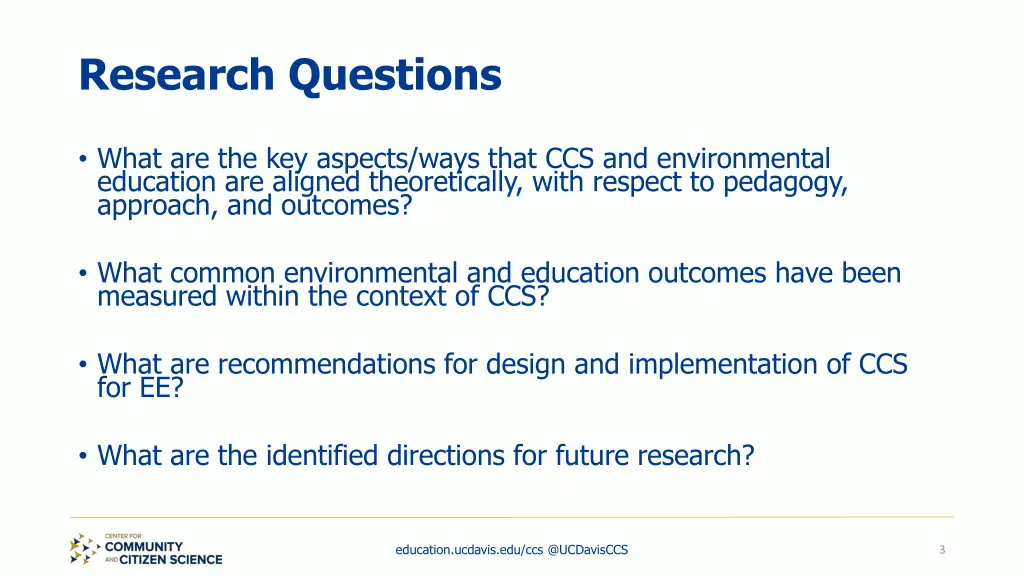 research questions