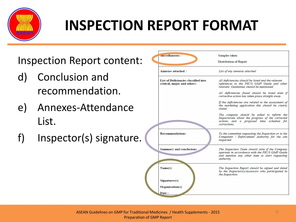 inspection report format 2