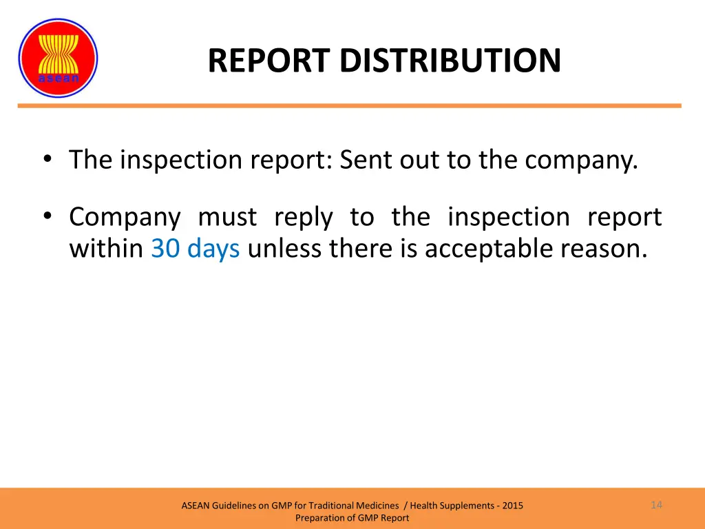 report distribution