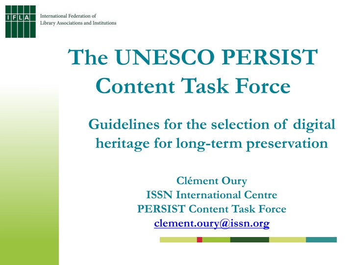 the unesco persist content task force