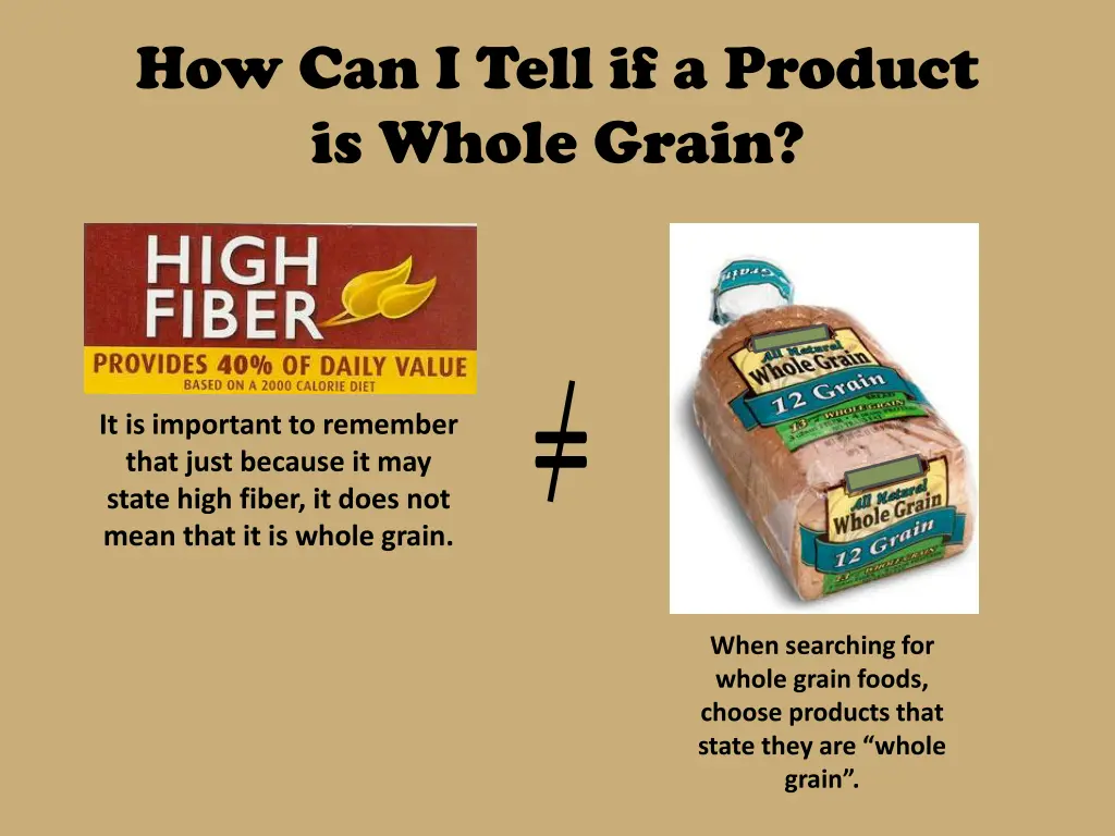 how can i tell if a product is whole grain