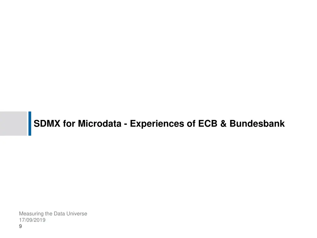 sdmx for microdata experiences of ecb bundesbank