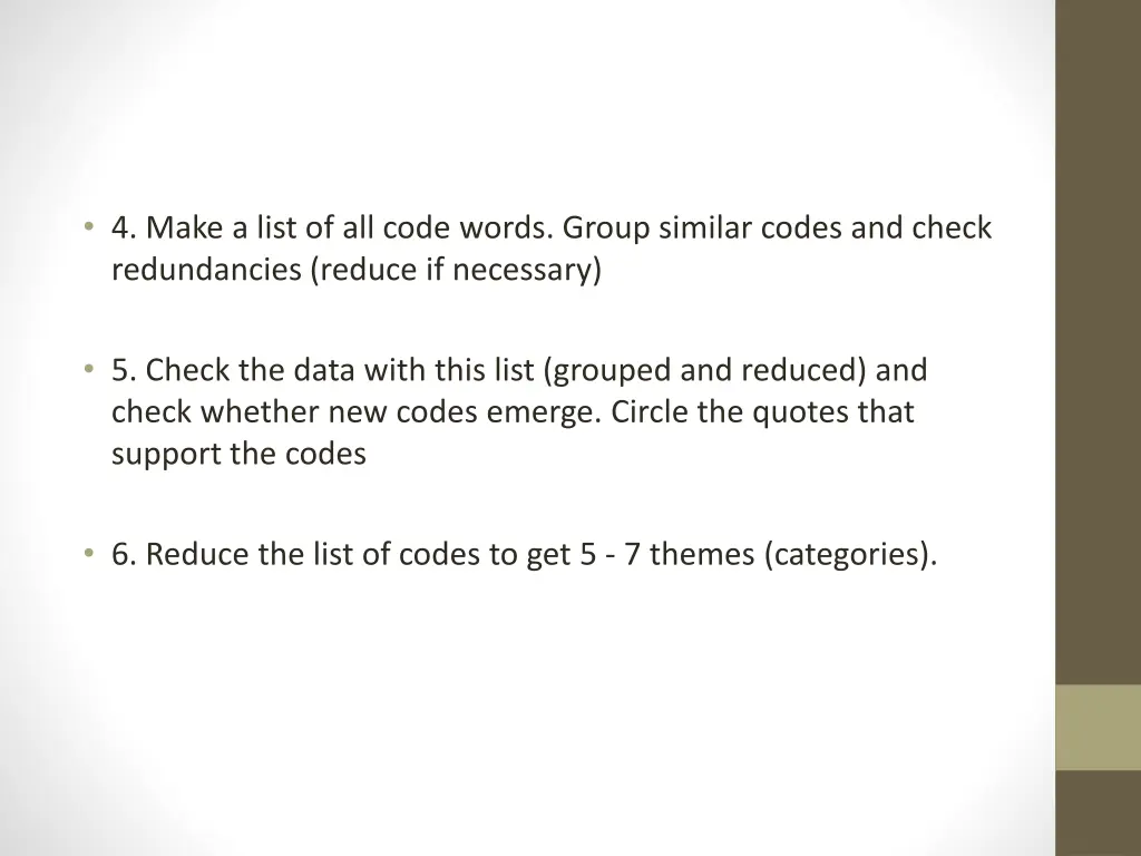 4 make a list of all code words group similar