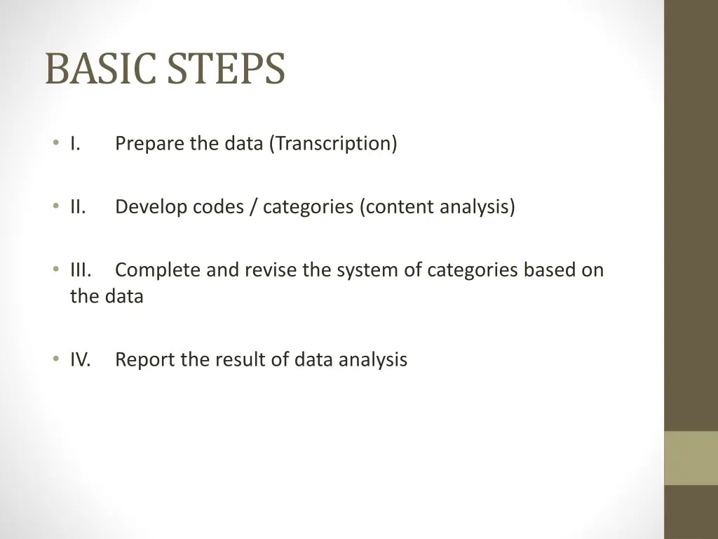 basic steps