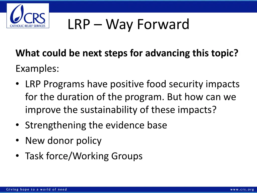 lrp way forward