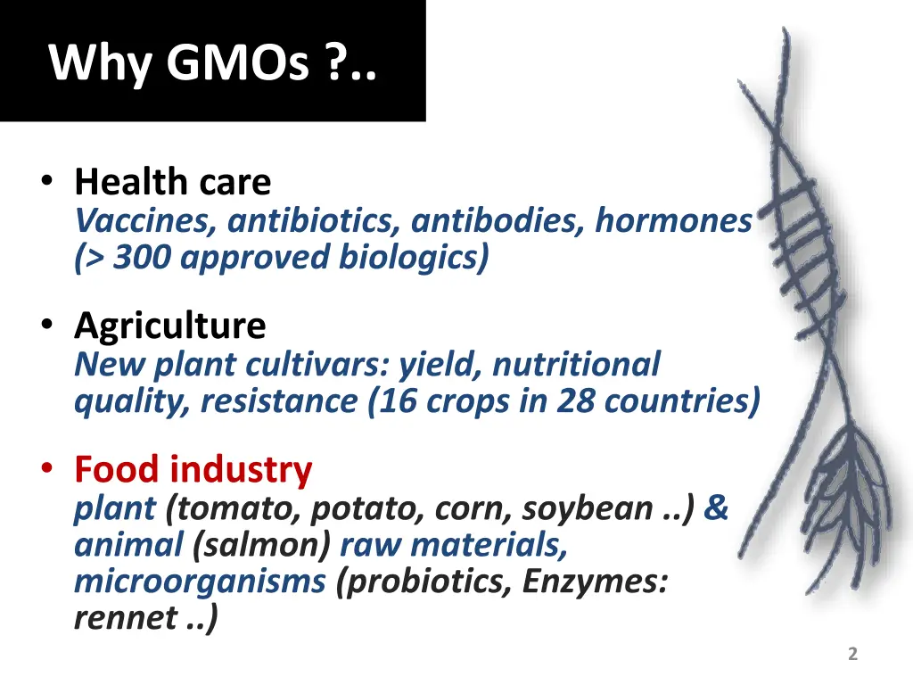 why gmos