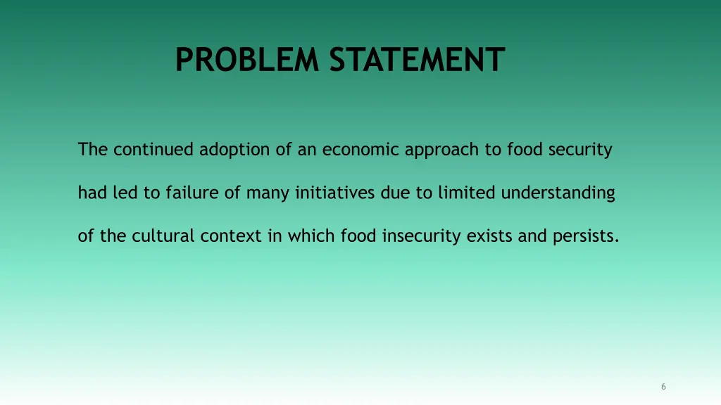 problem statement