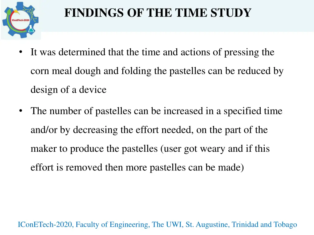 findings of the time study