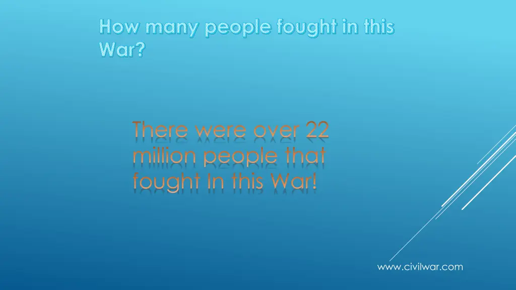 how many people fought in this war