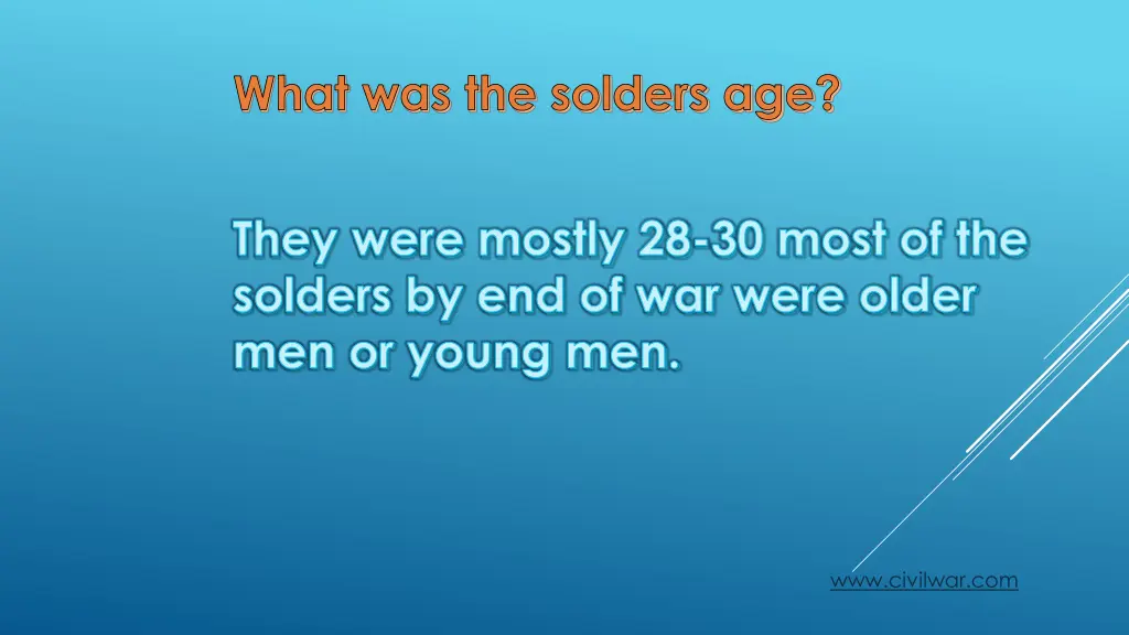 what was the solders age