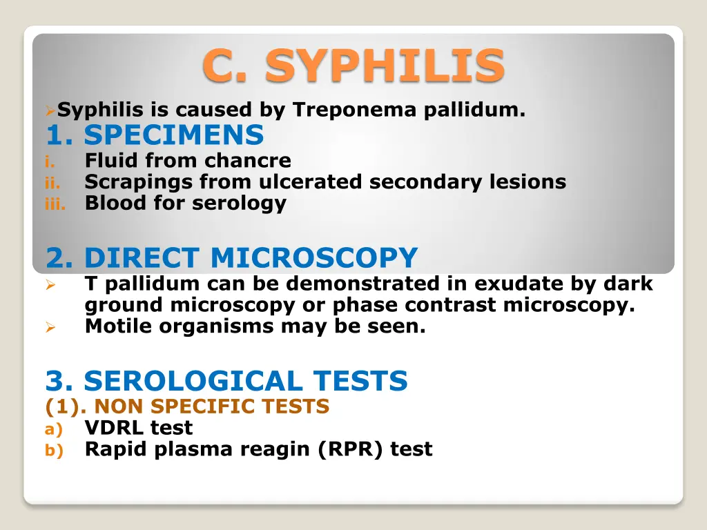 c syphilis