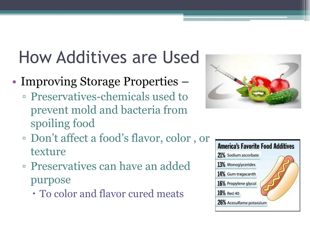 how additives are used