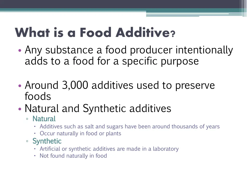 what is a food additive any substance a food