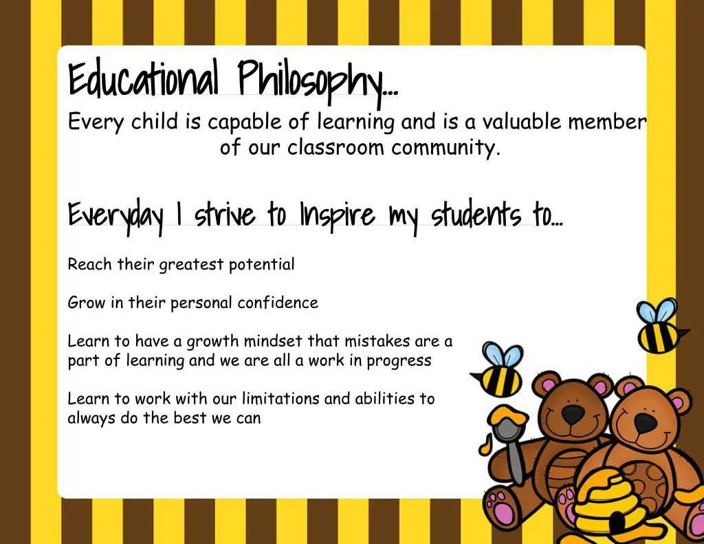 educational philosophy every child is capable