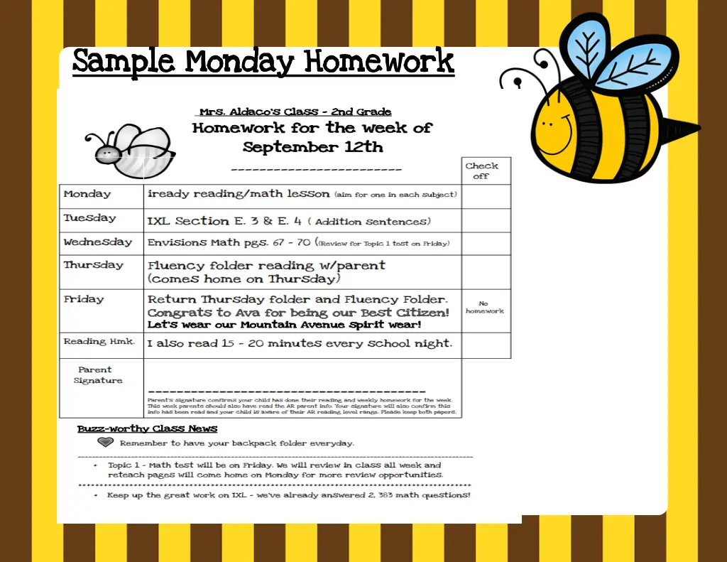 sample monday homework sample monday homework