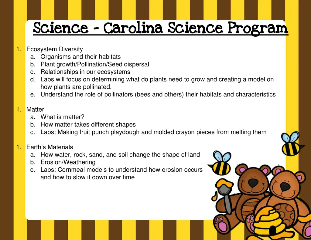 science science carolina science program carolina