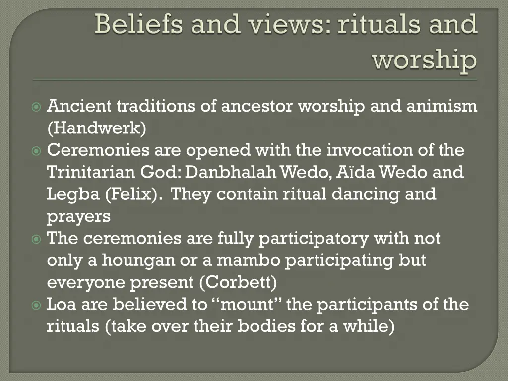 ancient traditions of ancestor worship