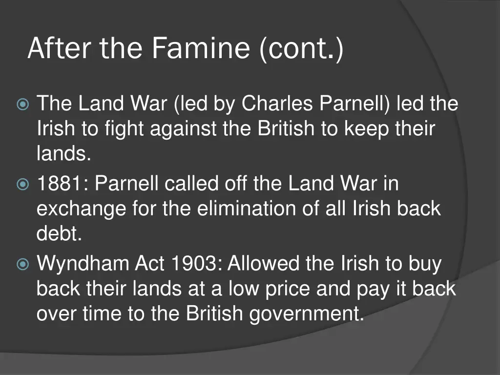 after the famine cont