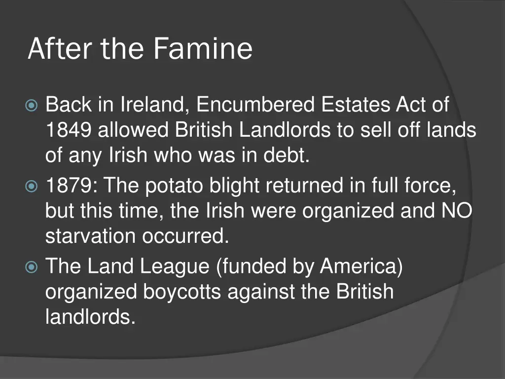 after the famine