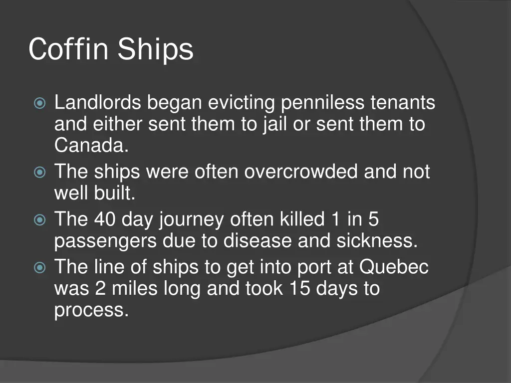 coffin ships