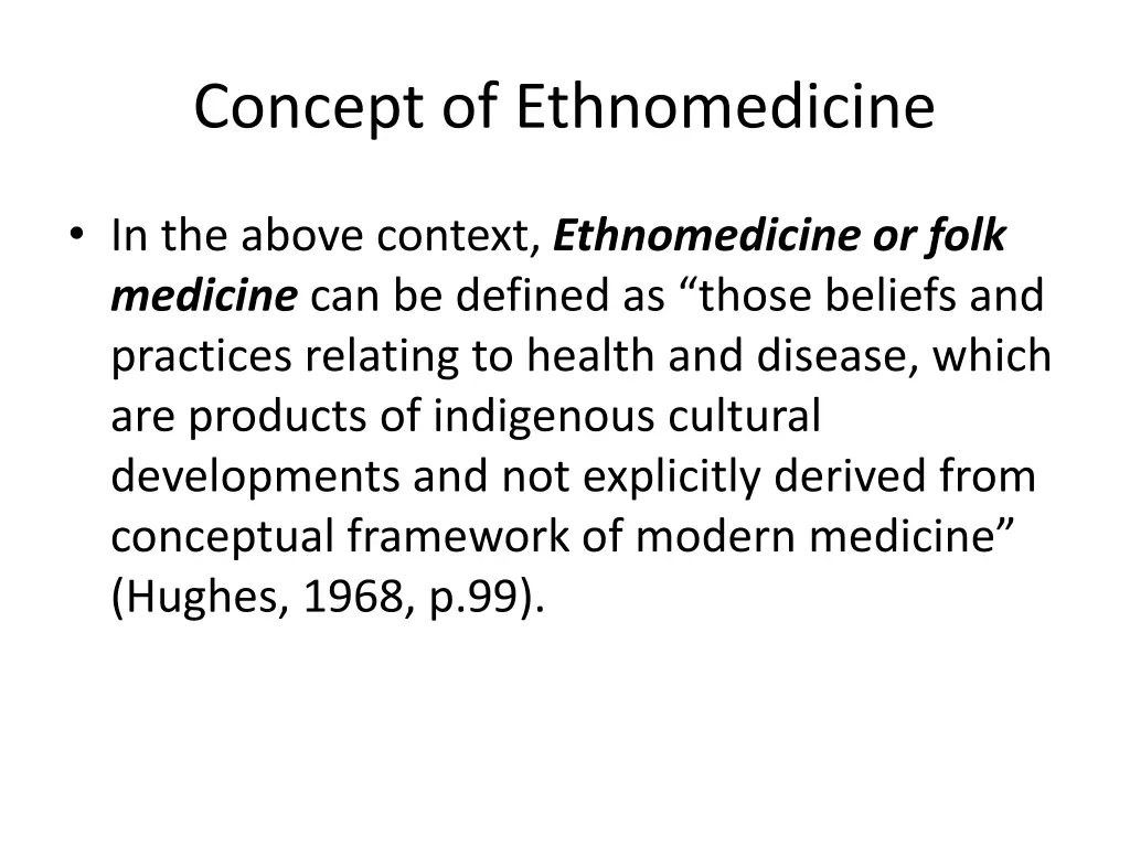 concept of ethnomedicine