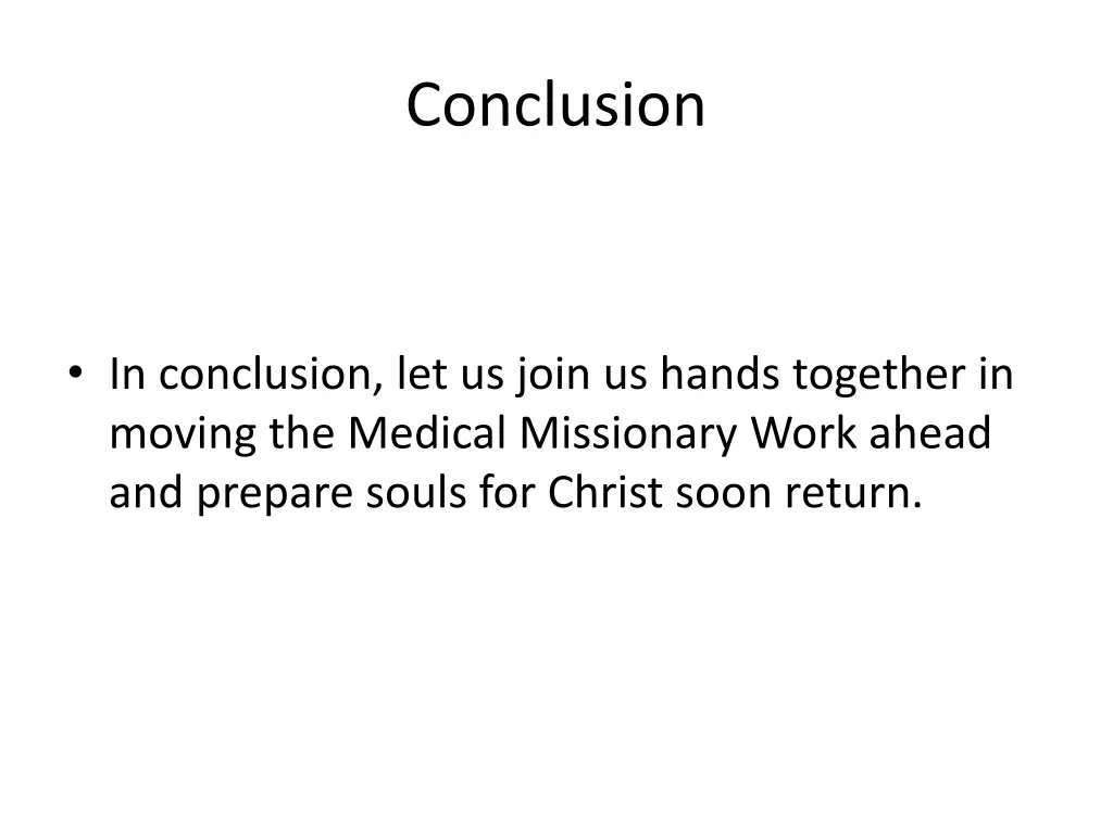 conclusion