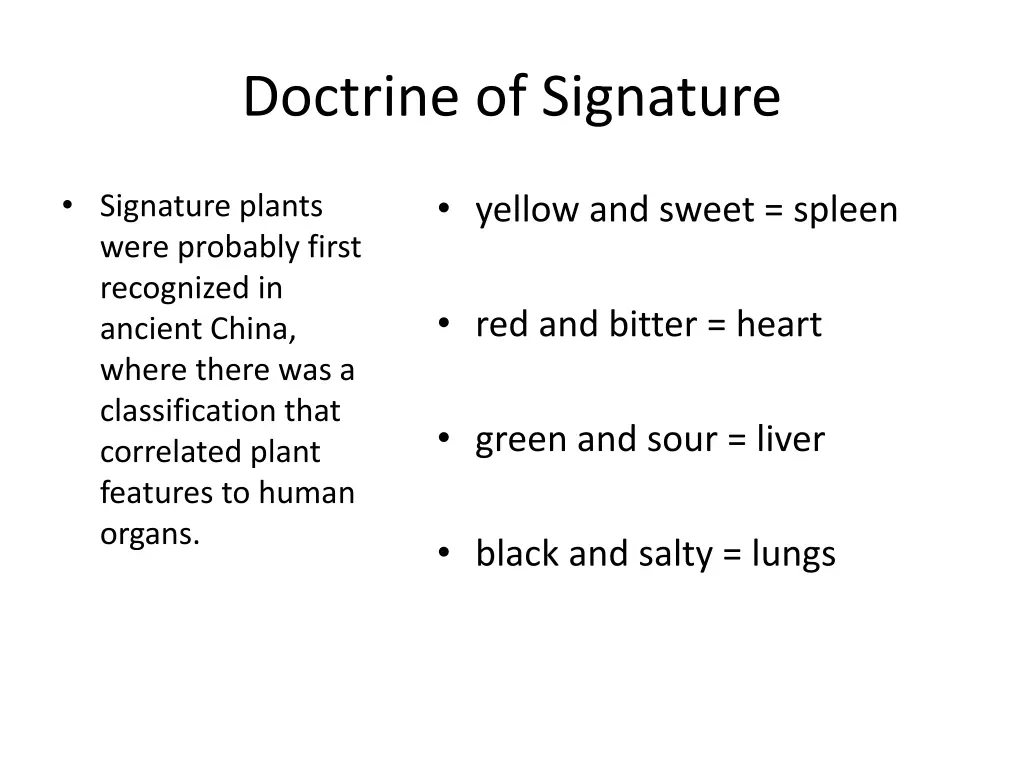 doctrine of signature