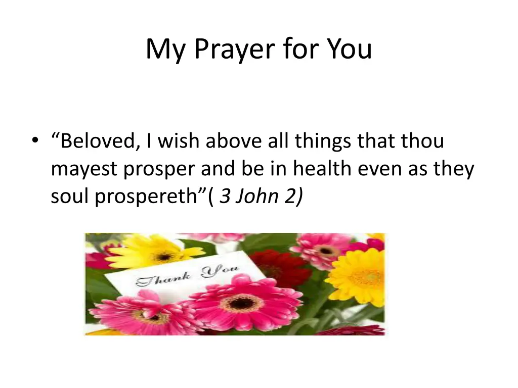 my prayer for you