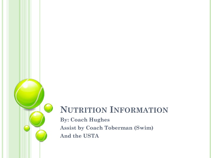 n utrition i nformation by coach hughes assist