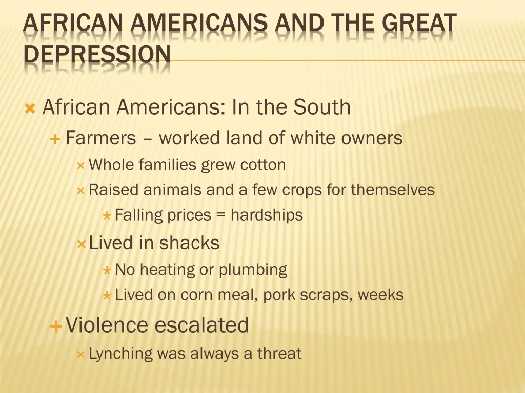 african americans and the great depression 1