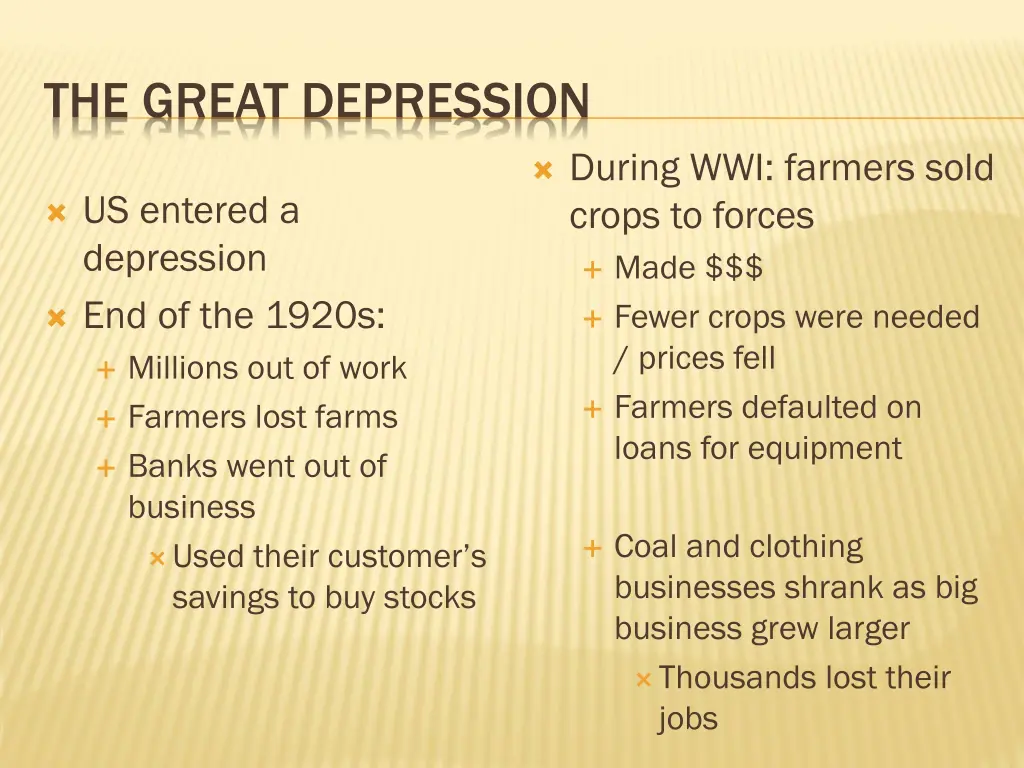 the great depression