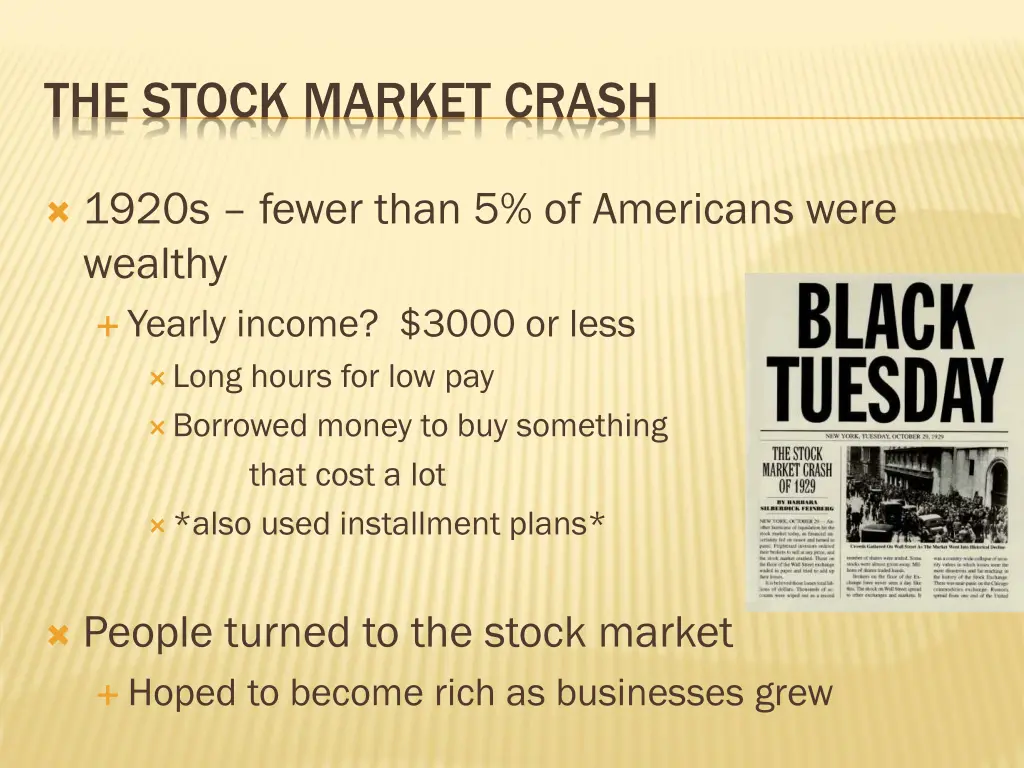 the stock market crash