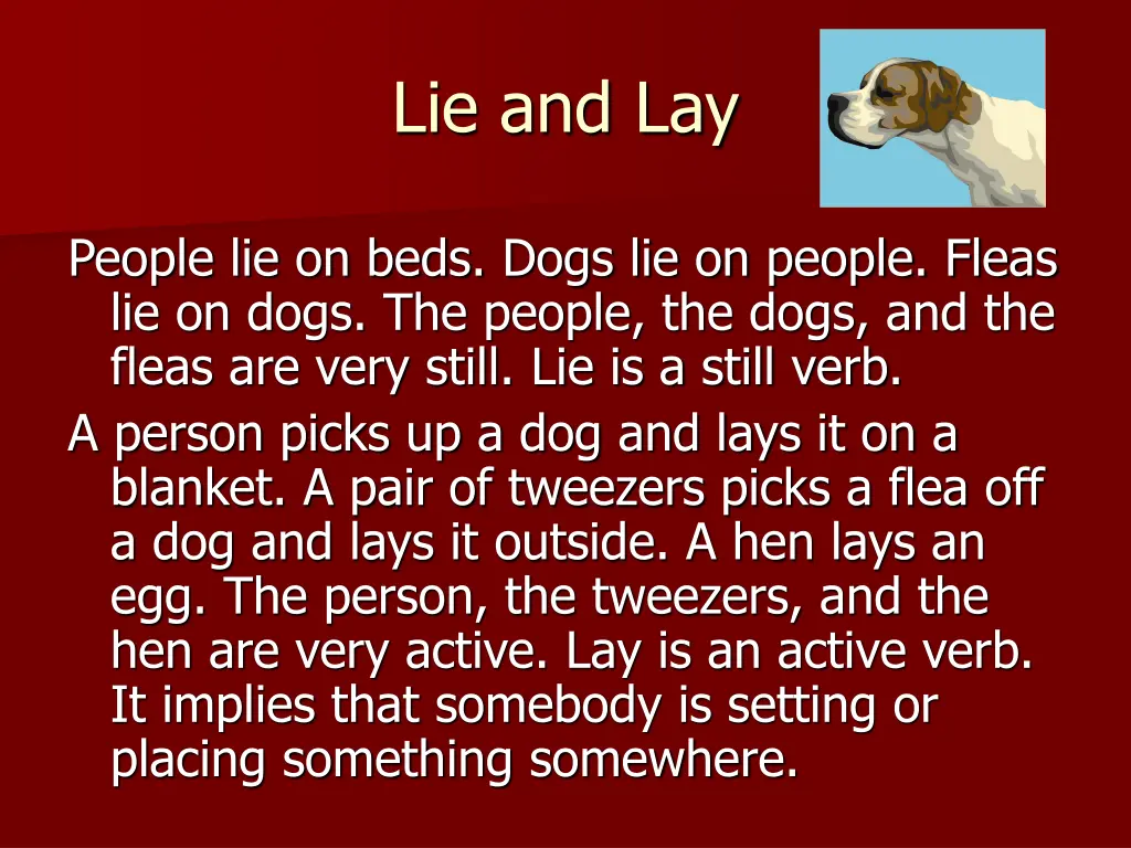 lie and lay