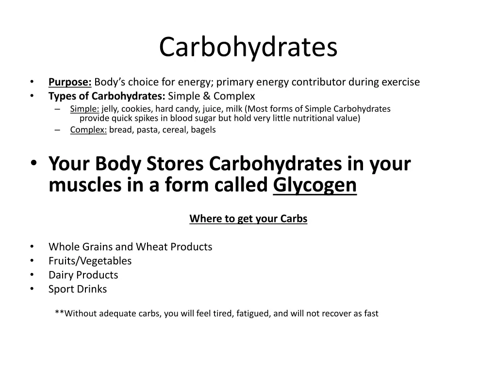 carbohydrates