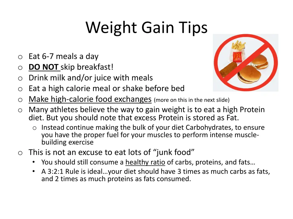 weight gain tips